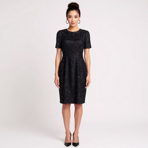 A.J. Bari Vintage Black Beaded Dress